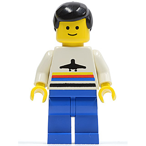 LEGO Minifigure Airport - Classic, Blue Legs, Black Male Hair AIR006