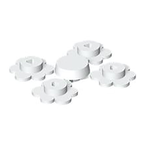 LEGO Plant Flower Small, Sprue of Four 3742SPRUE
