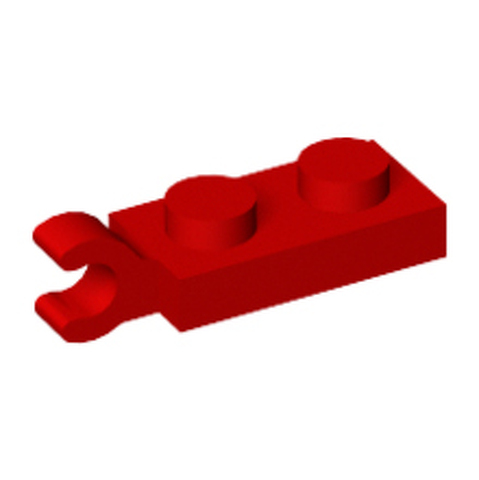 Plate Modified 1 x 2 w Clip Horizontal on End 63868 RED 5 LEGO Parts~ 