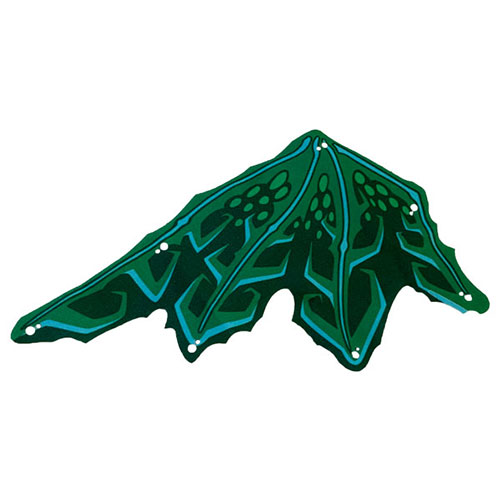 LEGO Cloth Wing Dragon Left, Sand Green Ribs, Lime and Dark Green Scales Pattern 82254