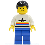 LEGO Minifigure Airport - Classic, Blue Legs, Black Male Hair AIR006
