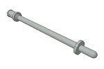 LEGO Bar 8L with Stop Rings and Pin (Technic, Figure Accessory Ski Pole) - Rounded End 2714A