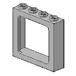 LEGO Window 1 x 4 x 3 Train with All Studs Hollow 4033