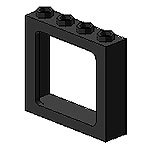 LEGO Window 1 x 4 x 3 Train with All Studs Hollow 4033