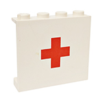 LEGO Panel, Decorated 1 x 4 x 3 with Red Cross Pattern 4215AP66