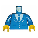 LEGO Torso Suit and Tie Pattern / Blue Arms / Yellow Hands 973P18C01